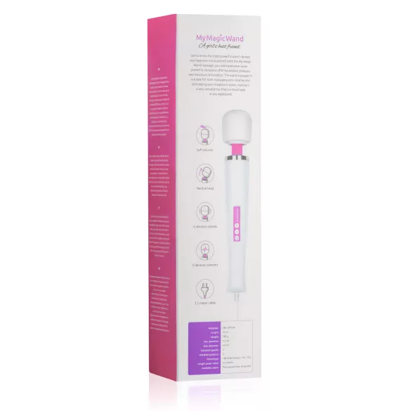 MyMagicWand - snažan masažni vibrator - bijela/roza