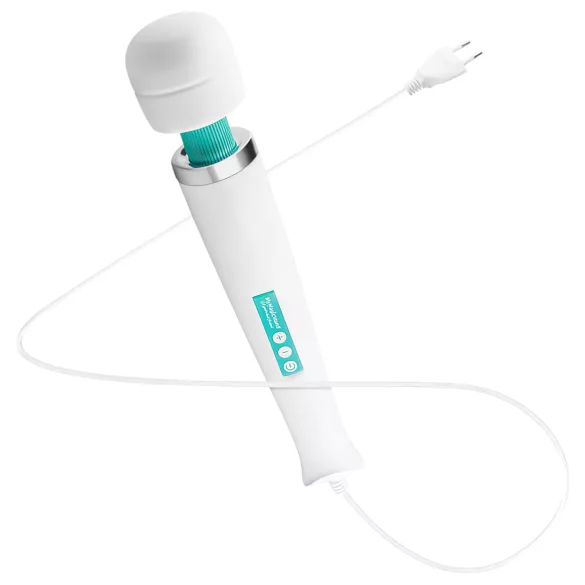 MyMagicWand - snažan masažer vibrator - bijela-tirkizna
