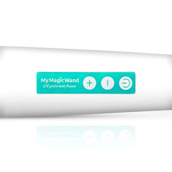 MyMagicWand - snažan masažer vibrator - bijela-tirkizna