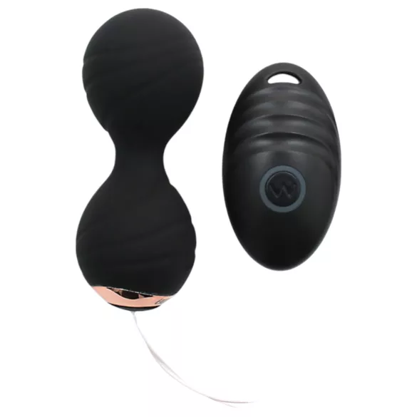 Rimba Cannes - vibrator jaje na daljinsko upravljanje - punjivo - crno