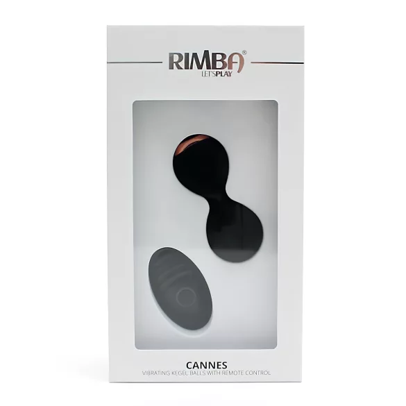 Rimba Cannes - vibrator jaje na daljinsko upravljanje - punjivo - crno