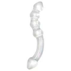 Rimba Xena - dupla stakleni dildo - prozirno