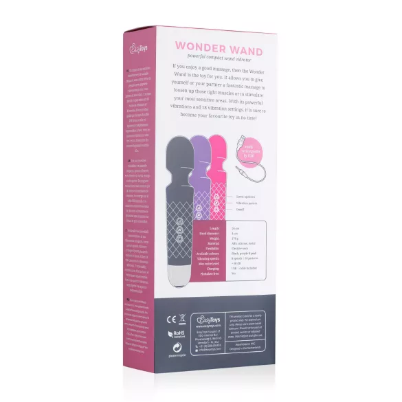 EasyToys - mini masažni vibrator s baterijom - crni