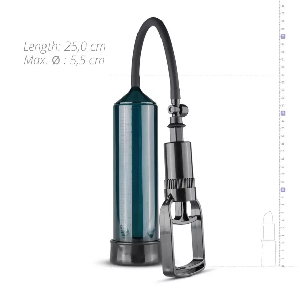 Easytoys - pumpa za penis s ručkom - crna