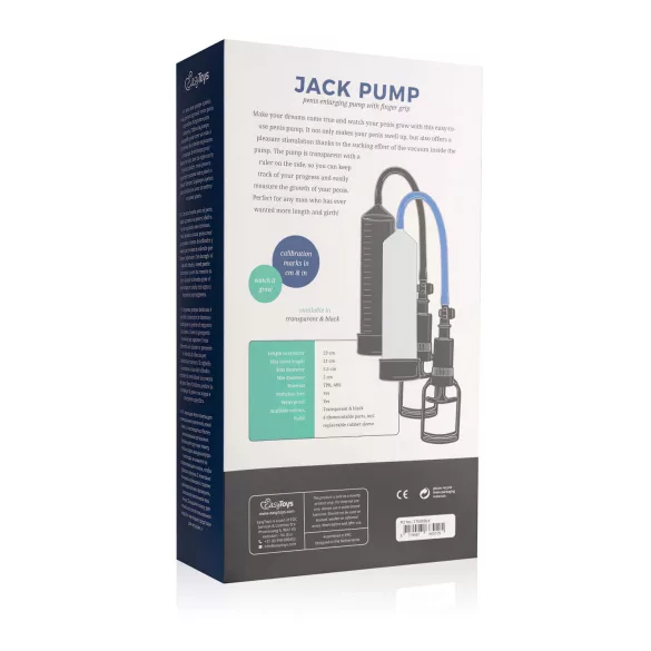 Easytoys - pumpa za penis s ručkom - crna