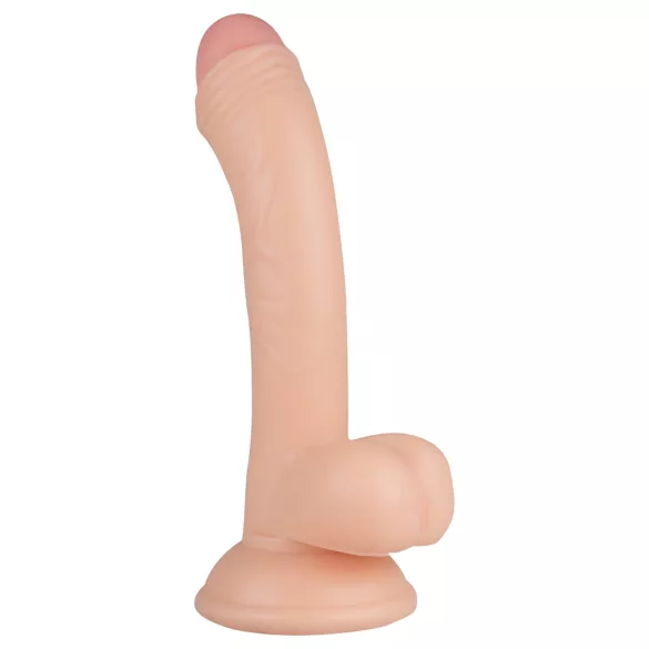 Real Fantasy Vince - dildo s testisima i prepucijem - 19,5 cm - prirodna boja