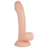 Real Fantasy Vince - dildo s testisima i prepucijem - 19,5 cm - prirodna boja