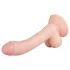 Real Fantasy Vince - dildo s testisima i prepucijem - 19,5 cm - prirodna boja