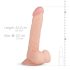 Real Fantasy Felix - realistični dildo s testisima - 22 cm (natur)