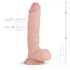 Real Fantasy Glynn - realistični dildo s testisima - 25 cm (natur)