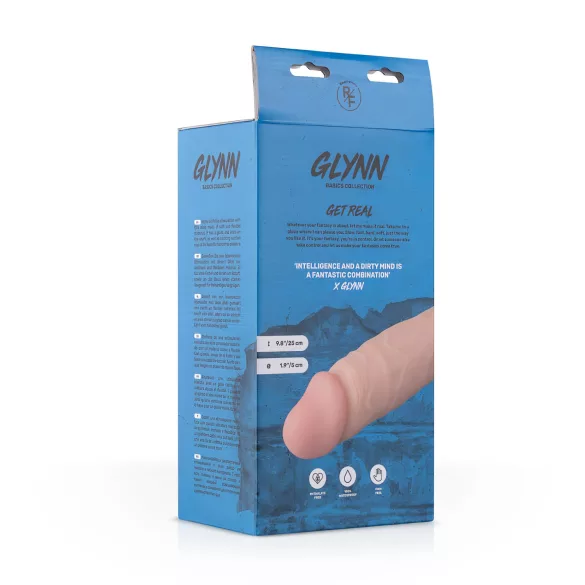 Real Fantasy Glynn - realistični dildo s testisima - 25 cm - natur