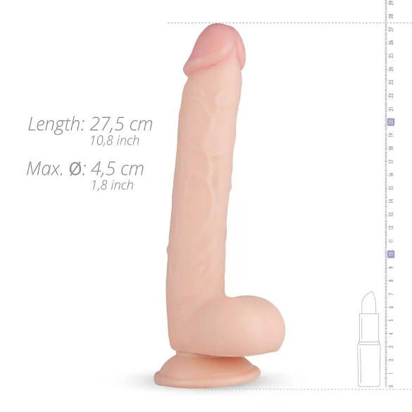 Real Fantasy Elvin - realistični dildo s testisima - 28cm - natur