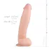 Real Fantasy Dwane - realistični dildo s testisima - 31 cm - natur