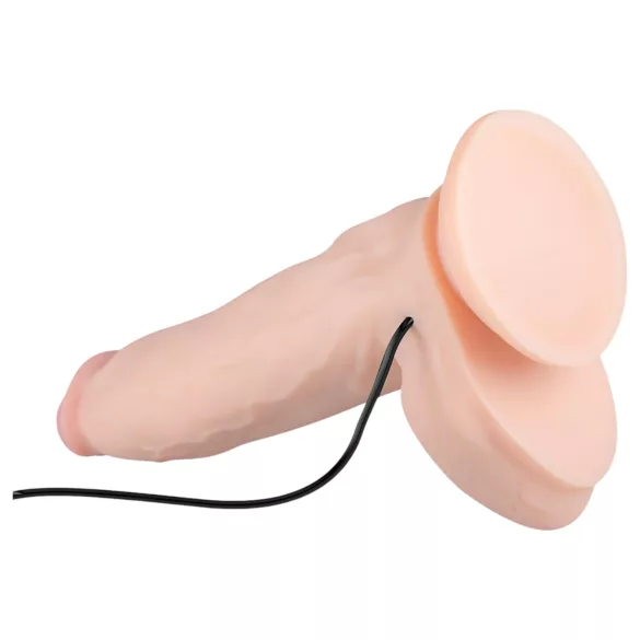 Real Fantasy Dwane - realistični vibrator na punjenje - 31 cm - prirodna boja