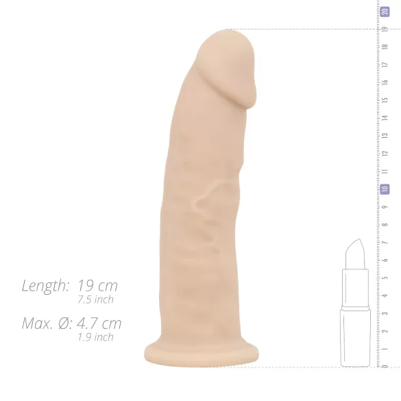Real Fantasy Winston - dildo s vakuumskom čašom - 19cm - natur