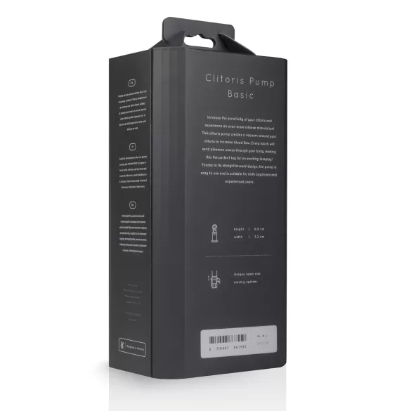 Saiz Basic - pumpa za klitoris - prozirno/crna