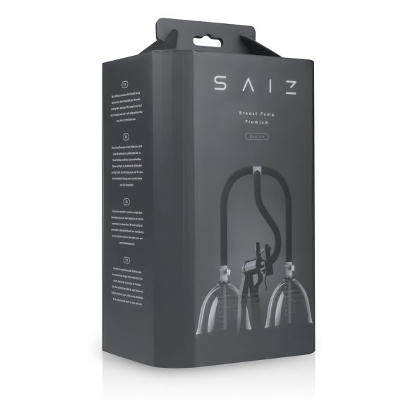 Saiz Premium - dvostruka pumpica za dojke - mala (prozirno-crna)