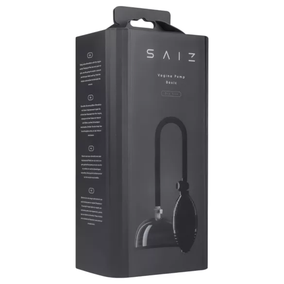 Saiz Basic - pumpa za vaginu - prozirno-crna