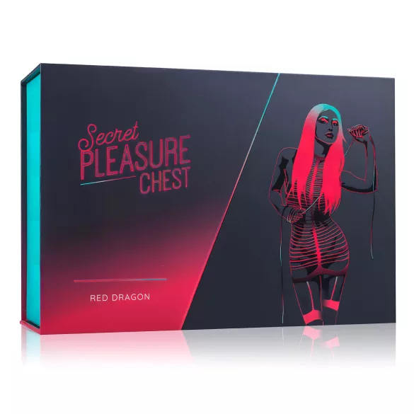 Secret Pleasure Chest - BDSM set za napredne - 10 dijelova - crvena