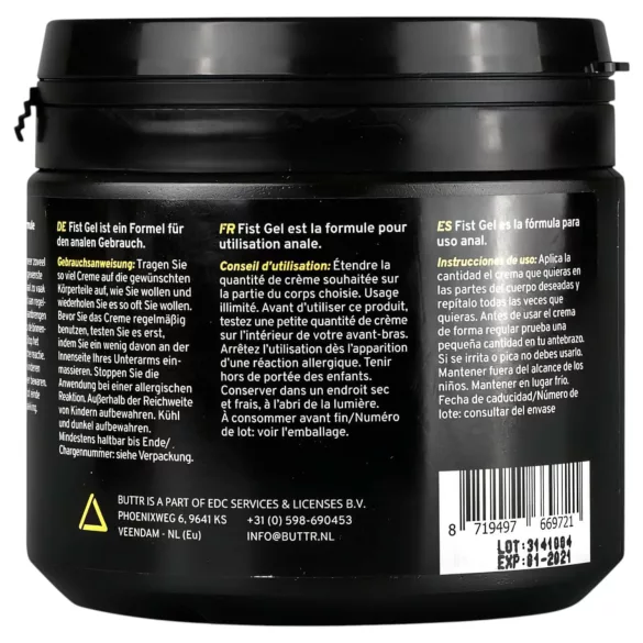 BUTTR - gel za fistanje - vodena baza - lubrikant (500ml)