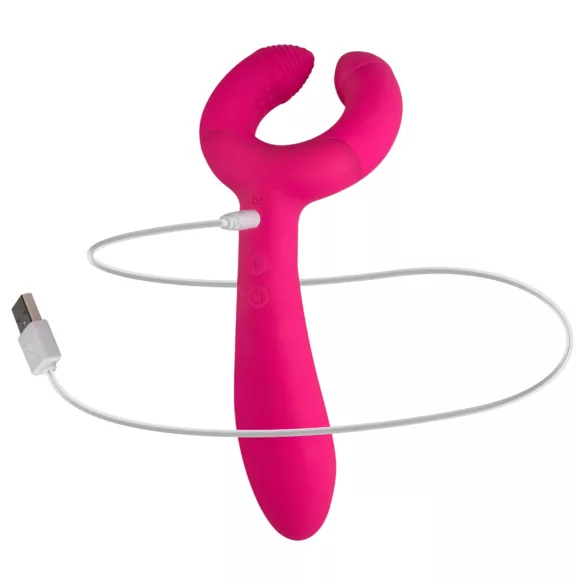 Easytoys - vibrator za parove - akumulatorski, vodootporan, roza