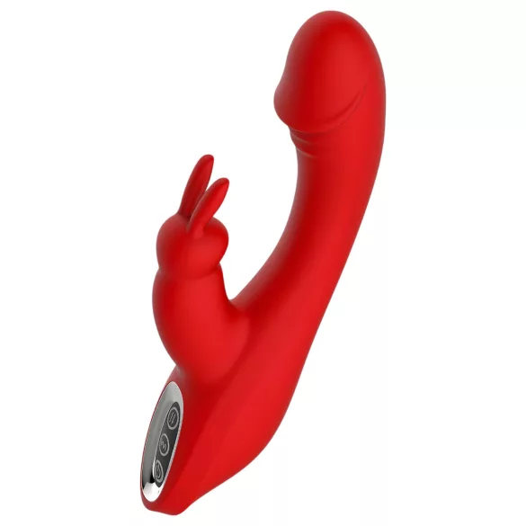 Red Revolution Artemis - vibrator s nastavkom za klitoris - crveni