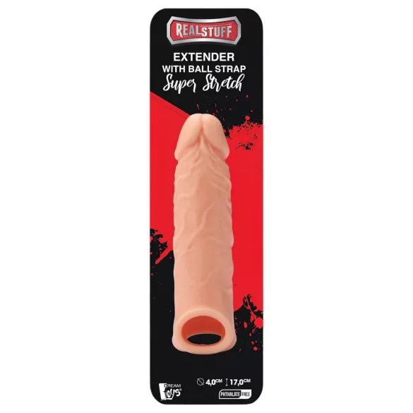 RealStuff - penis navlaka - produživač - natur boja - 17 cm