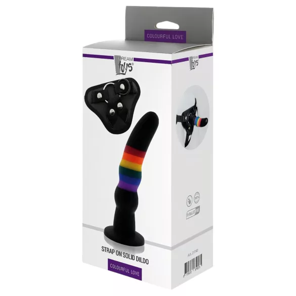 Colorful Love - strap on dildo - šareno