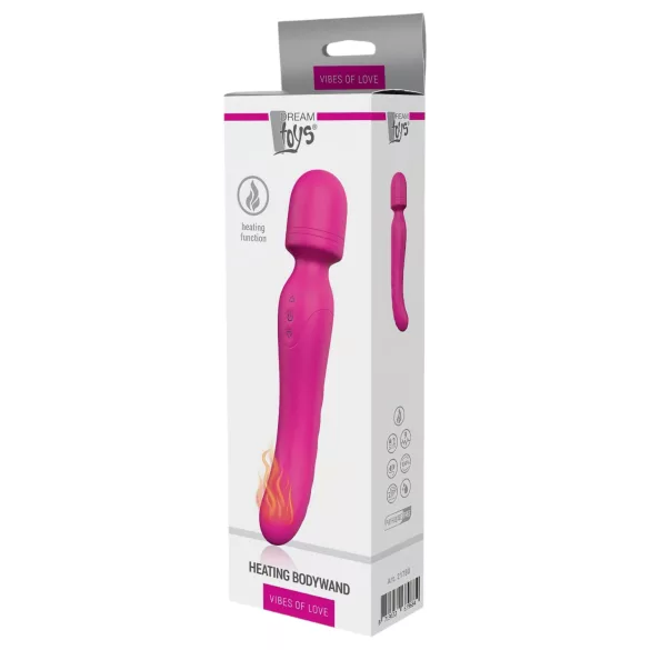 Vibes of Love - masažni vibrator s grijanjem, punjiv - silikon, roza