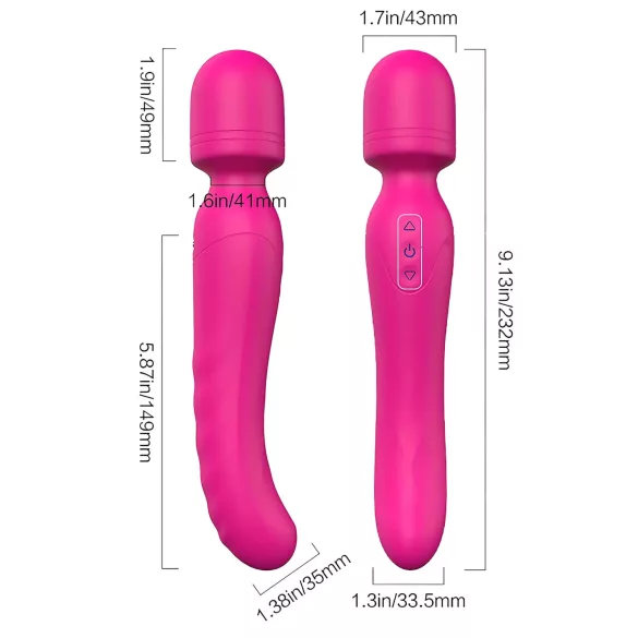Vibes of Love - masažni vibrator s grijanjem, punjiv - silikon, roza