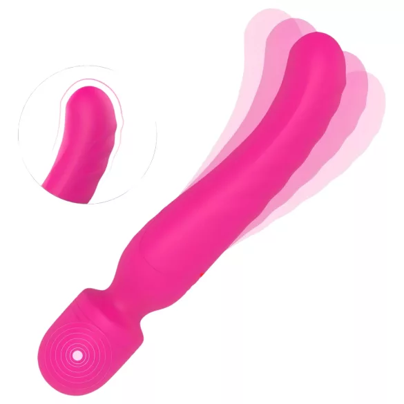 Vibes of Love - masažni vibrator s grijanjem, punjiv - silikon, roza