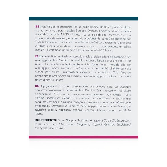 Exotiq Bamboo Orchids - masažna svijeća - 200g