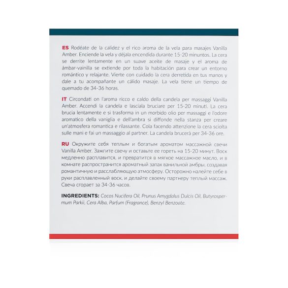 Exotiq - masažna svijeća - vanilija i amber - 200g