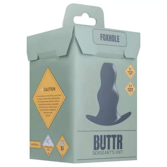 BUTTR - šuplji analni dildo proširivač - crni