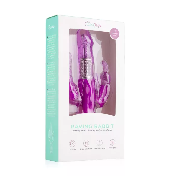 Easytoys Raving Rabbit - vibrator s 3 kraka (rozi)
