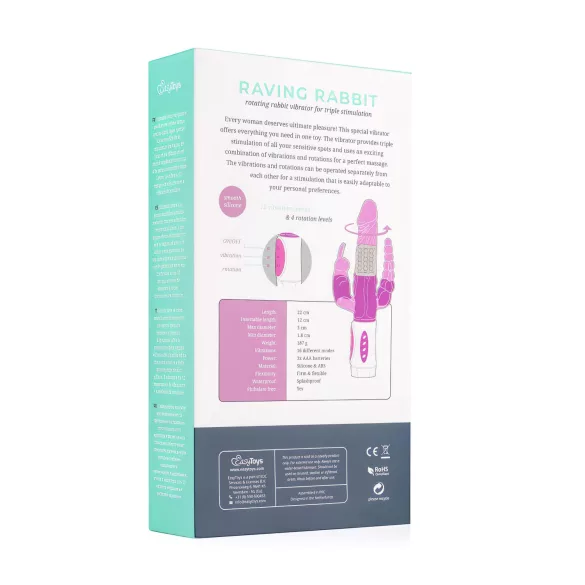 Easytoys Raving Rabbit - vibrator s 3 kraka (rozi)