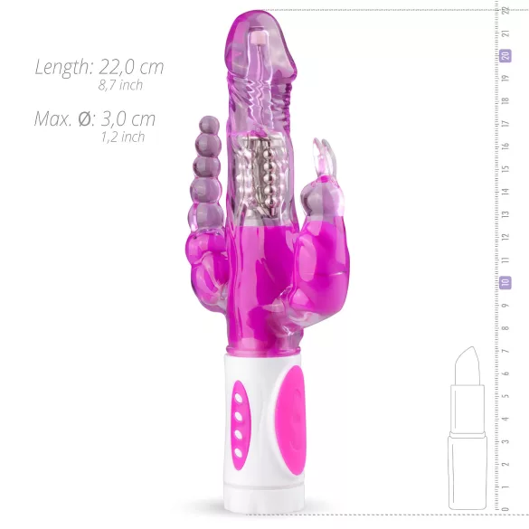 Easytoys Raving Rabbit - vibrator s 3 kraka (rozi)