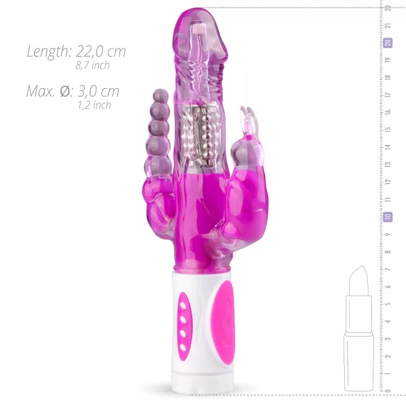 Easytoys Raving Rabbit - vibrator s 3 kraka (rozi)