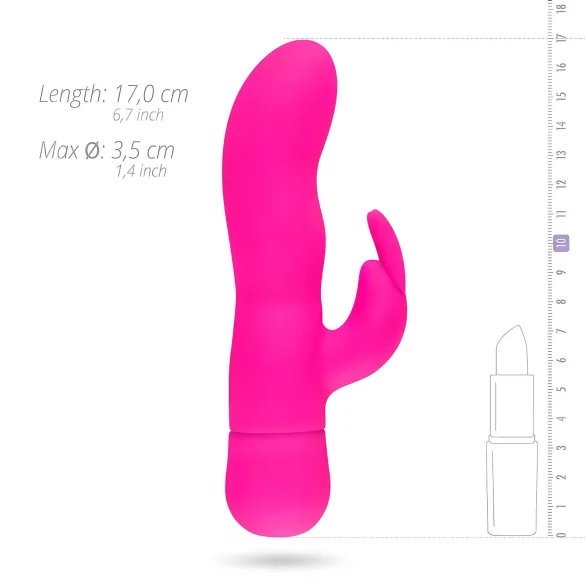 Easytoys Mad Rabbit - vibrator s ušima za klitoris - silikon - ružičasti