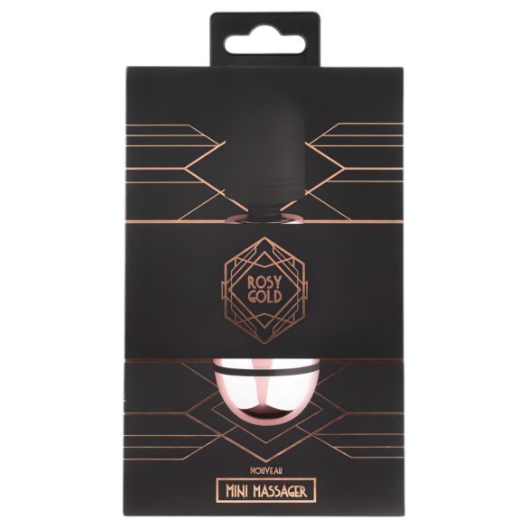 Rosy Gold - mini wand masažer - punjivi vibrator - rosegold