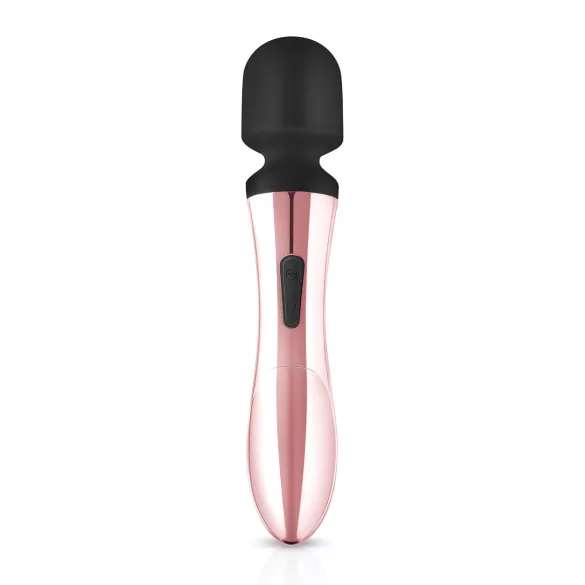 Rosy Gold - masažni vibrator s baterijom - zakrivljeni oblik - rosegold