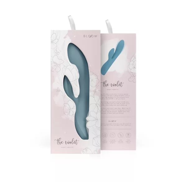 Bloom Violet Rabbit - vibrator za G-točku i klitoris - tirkiz