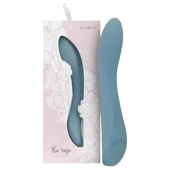 Bloom Rose - G točka vibrator na baterije - silikon - tirkizna