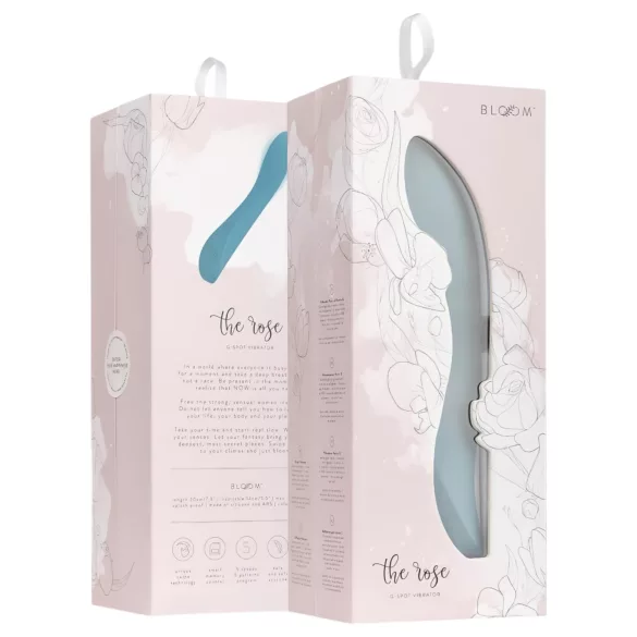 Bloom Rose - G točka vibrator na baterije - silikon - tirkizna