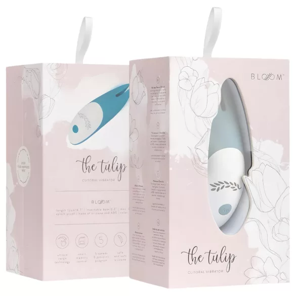 Bloom Tulip - vibrátor za klitoris na punjenje - silikon - tirkiz