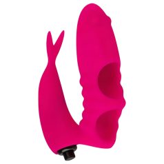 Easytoys - Vibrator za prst - 2u1 - silikon - roza