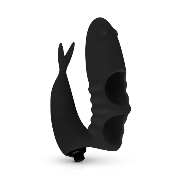Easytoys - Vibrator za prst 2u1 - crni