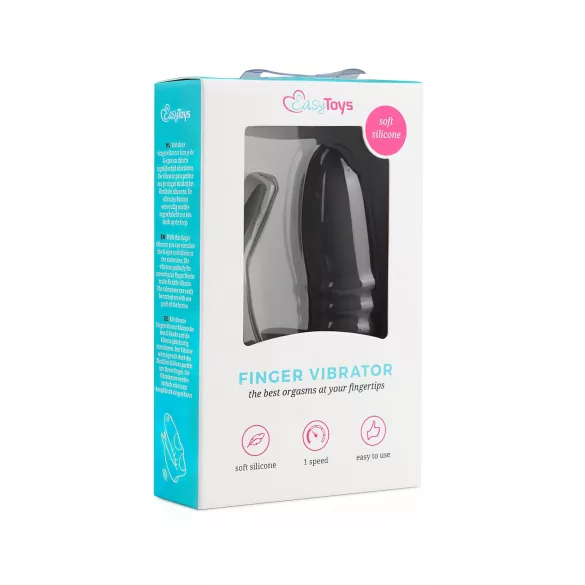 Easytoys - Vibrator za prst 2u1 - crni