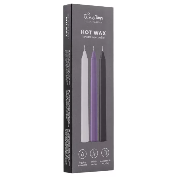 Sensual Hot Wax - set BDSM svijeća za tijelo - 3 komada