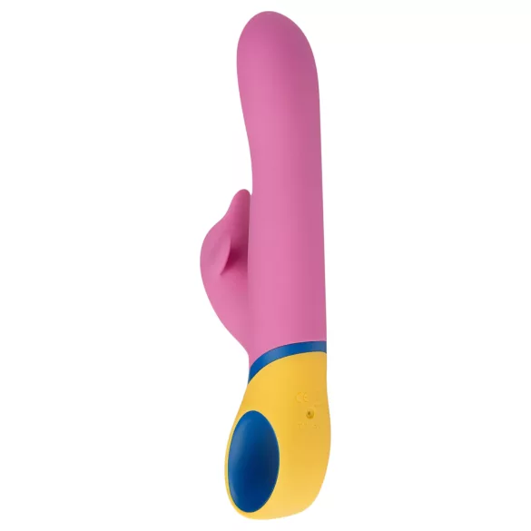 PMV20 Copy Dolphin - rotirajući vibrator s klitoralnim nastavkom - silikon, rozi